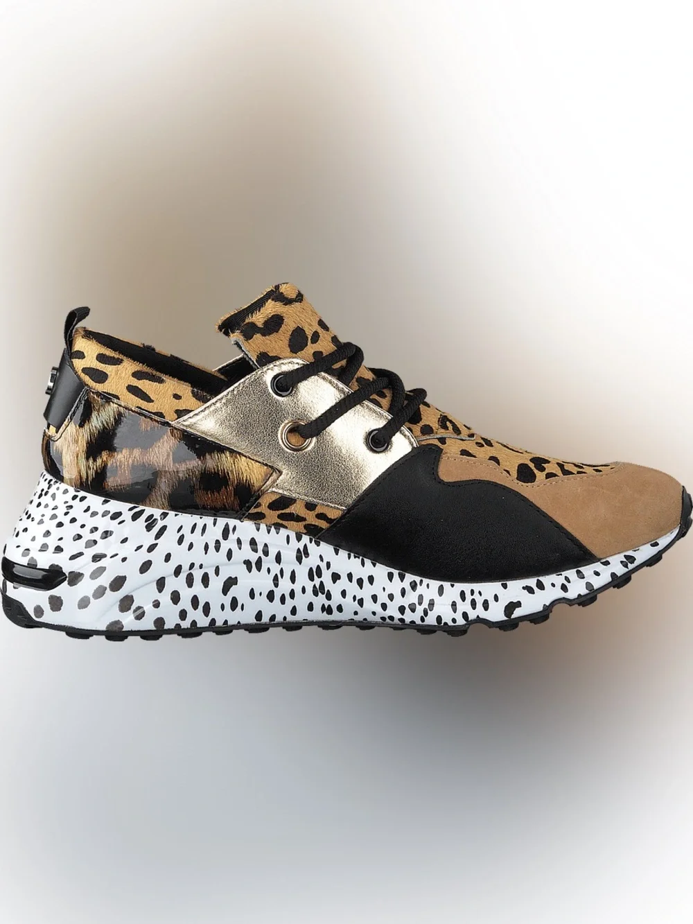 Steve Madden CLIFF ANIMAL Leopard Print Metallic Accent Sneaker - Women’s Size 7